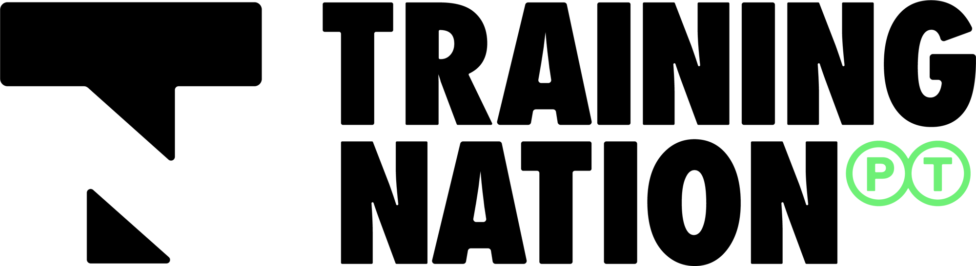 Primary logotype + symbol lockup_Black_Green